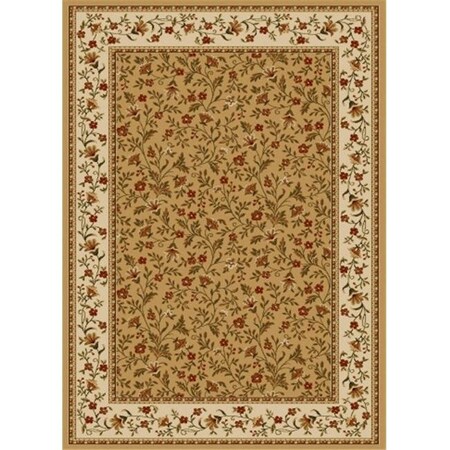 Radici Usa Inc Radici 1593-1165-BEIGE Como Rectangular Beige Traditional Italy Area Rug; 5 ft. 3 in. W x 5 ft. 3 in. H 1593/1165/BEIGE